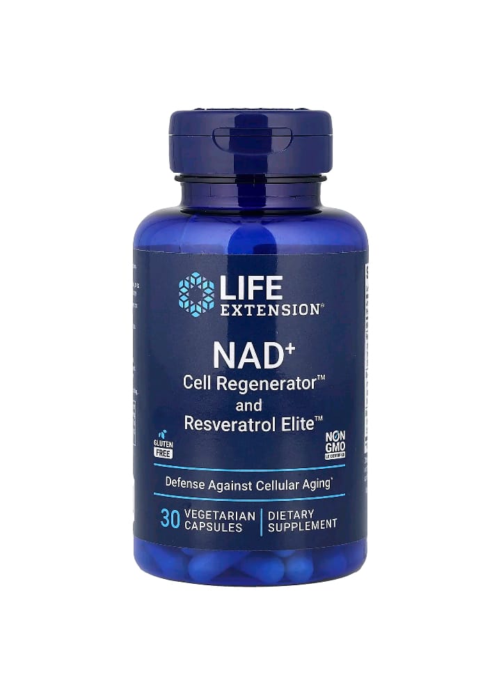 WhatsApp-Image-2026-03-18-at-7.45.35-AM.jpeg لايف إكستانشن, NAD + RESVERATROL لتجديد الخلايا وريسفيراترول ، NIAGEN نيكوتيناميد ريبوسيد ، 30 كبسولة نباتية - الصورة 1