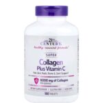 اسم المنتج: collagen with vitamin c 21st Century  كولاجين فائق مع فيتامين ج – 180 قرصًا