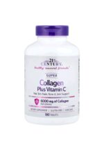 اسم المنتج: collagen with vitamin c 21st Century  كولاجين فائق مع فيتامين ج – 180 قرصًا
