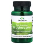 سوانسون – نبتة العرن المثقوب Full Spectrum®‎ st johns wort ، 375 ملجم، 120 كبسولة نباتية صرف