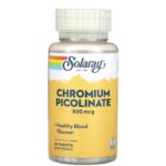 سولاري – بيكولينات الكروم solaray chromium picolinate ، 500 مكجم، 60 قرص
