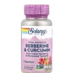 سولاري –  solaray berberine and curcumin مستخلصات جذور الكركمين والبربرين، 60 كبسولة نباتية