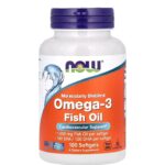 ناو فودز أوميجا 3 زيت السمك – 100 كبسولة هلامية Now Foods Omega-3 Fish Oil 1000 mg – 100 Softgels