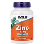 ناو فودز زنك 50 ملجم – 250 قرص Now Foods Zinc 50 mg – 250 Tablets