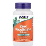 ناو فودز بيكولينات الزنك 50 مجم – 120 كبسولة نباتية Now Foods Zinc Picolinate 50 mg – 120 Veg Capsules