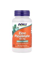 ناو فودز بيكولينات الزنك 50 مجم – 120 كبسولة نباتية Now Foods Zinc Picolinate 50 mg – 120 Veg Capsules