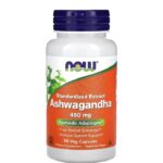 ناو اشواجندا   Ashwagandha Now Foods – 450  ملجم، 90 كبسولة نباتية