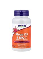 ناو فودز ميجا د3 ك2   Mega D3 & MK-7 – 120 Now Foods  كبسولة