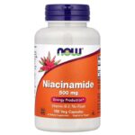 ناو فودز now niacinamide  – نياسناميد (فيتامين  B3)،  500 ملجم، 100 كبسولة نباتية