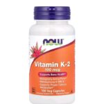 ناو فودز فيتامين ك-2 100 مكجم – 100 كبسولة نباتية | NOW Foods Vitamin K-2 100 mcg – 100 Veg Capsules