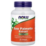 ناو فودز مستخلص البلميط المنشاري – 90 كبسولة هلامية نباتية | NOW Foods Saw Palmetto Extract – 90 Veg Softgels