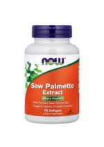 ناو فودز مستخلص البلميط المنشاري – 90 كبسولة هلامية نباتية | NOW Foods Saw Palmetto Extract – 90 Veg Softgels