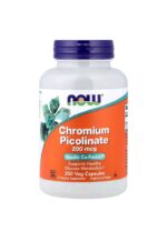 ناو فودز بيكولينات الكروم الثلاثي – 200 مكجم، 250 كبسولة نباتية | NOW Foods Chromium Picolinate 200 mcg – 250 Veg Capsules