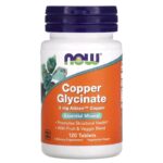ناو فودز جليسينات النحاس – 3 ملجم، 120 قرص | NOW Foods Copper Glycinate – 3 mg, 120 Tablets