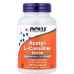 ناو فودز أسيتيل-ل-كارنيتين 500 ملجم – 100 كبسولة نباتية | NOW Foods Acetyl-L-Carnitine, 500 mg, 100 Veg Capsules