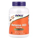 ناو فودز‏, هيدروكلوريد البيتائين betaine hcl now foods ،  648 ملجم، 120 كبسولة نباتية
