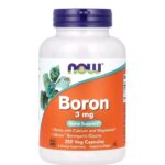 ناو فودز بورون – 3 ملجم – 250 كبسولة نباتية | NOW Foods Boron, 3 mg, 250 Veg Capsules