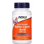 ناو فودز حمض ألفا ليبويك – 600 ملجم – 60 كبسولة نباتية | NOW Foods Alpha Lipoic Acid, 600 mg, 60 Veg Capsules