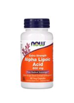 ناو فودز حمض ألفا ليبويك – 600 ملجم – 60 كبسولة نباتية | NOW Foods Alpha Lipoic Acid, 600 mg, 60 Veg Capsules