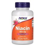 ناو فودز نياسين  – 500 ملجم، 100 كبسولة نباتية | b3  NOW Foods Niacin, 500 mg, 100 Veg Capsules