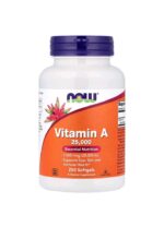 ناو فودز فيتامين أ – 7,500 مكجم (25,000 وحدة دولية) | NOW Foods Vitamin A, 250 Softgels