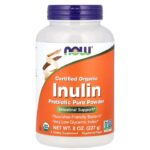 ناو فودز إينولين عضوي معتمد – مسحوق بريبيوتيك نقي | NOW Foods Organic Inulin, Pure Prebiotic Powder, 8 oz (227 g)