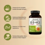 ⁦ناتشربل د3 ك2 10000 - 240 كبسولة – D3 K2 10000 Naturebell | دعم قوي لصحة العظام والمناعة⁩ - الصورة ⁦2⁩