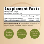 ⁦ناتشربل د3 ك2 10000 - 240 كبسولة – D3 K2 10000 Naturebell | دعم قوي لصحة العظام والمناعة⁩ - الصورة ⁦3⁩