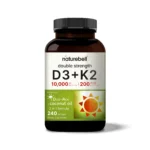 ناتشربل د3 ك2 10000 - 240 كبسولة – D3 K2 10000 Naturebell | دعم قوي لصحة العظام والمناعة